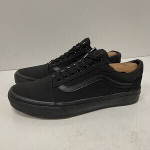 Vans Men's Old Skool All Black Monochrome Skate Shoes Casual Sneaker Men’s 9.5